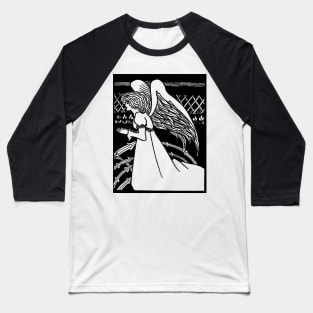 Art Nouveau Christmas Angel Baseball T-Shirt